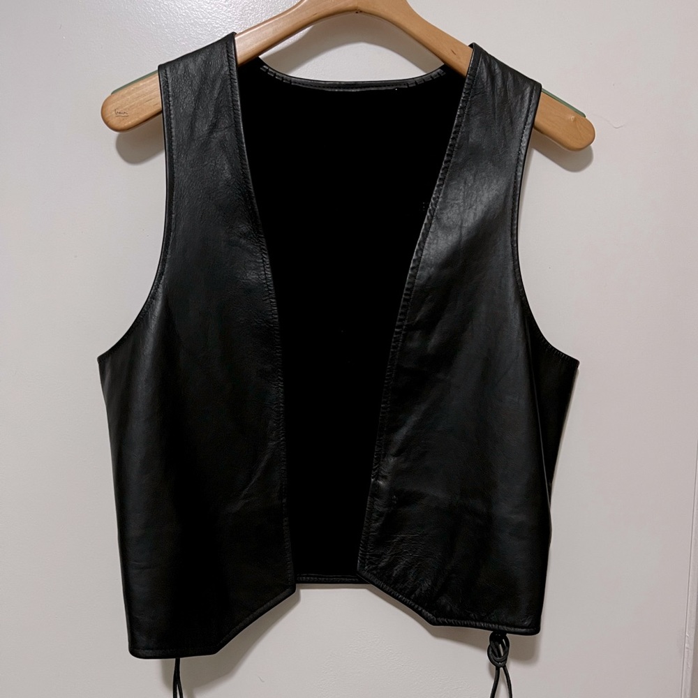 Vintage Leather Vest Jacket